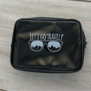 Let's Go Travel Black Toiletry Bag
